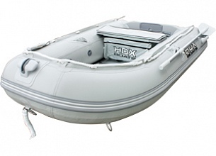 Надувная ПВХ лодка HDX Oxygen 240 с пайолом, цвет серый
