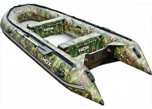 Надувная лодка 2 сорт HDX Oxygen 430 AL (цвет камуфляж зеленый) (бш)