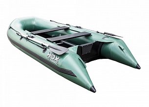 Надувная ПВХ лодка HDX Classic 300 с пайолом, цвет зеленый