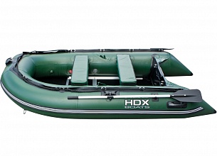 Надувная ПВХ лодка HDX Carbon 240 с пайолом, цвет зеленый
